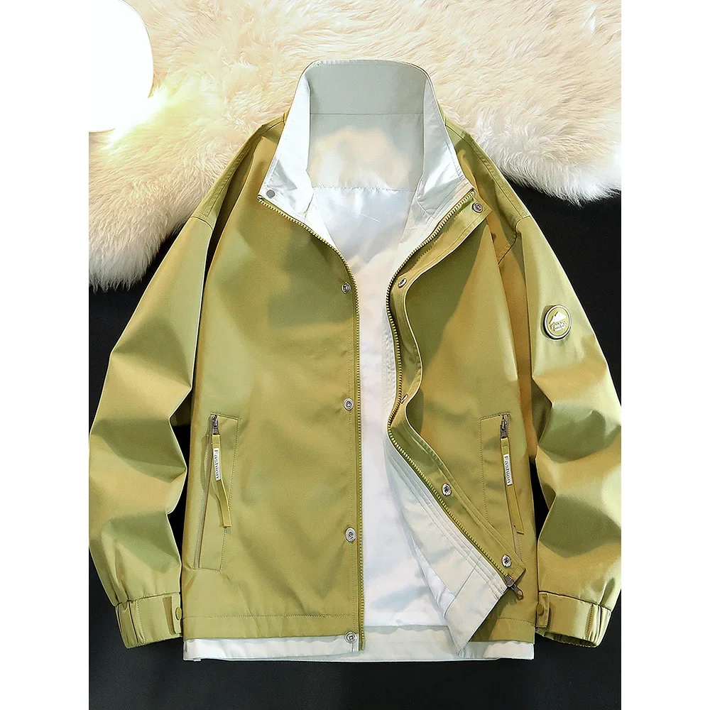 Осень 2023 новая куртка с защитой от брызг и воротником-стойкой свободная