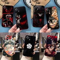 anime black clover phone case for redmi k40 k30 k20 pro plus k50 gaming extreme go 8 8a 9 9a 9c 9t 10 10x black silicone cover