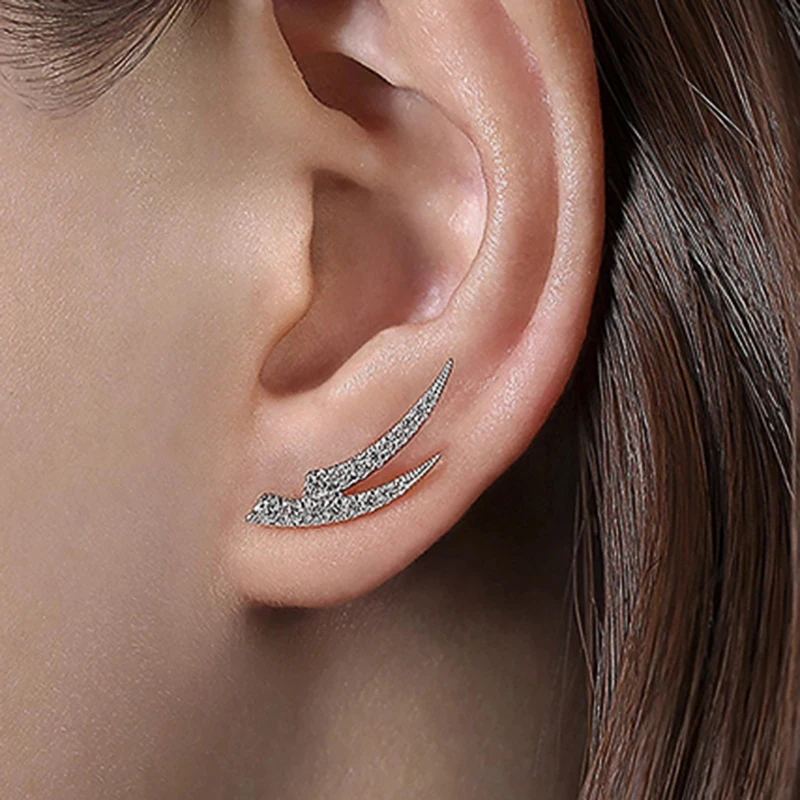 Huitan новые модные женские серьги-гвоздики с кубическим цирконием изысканные женские серьги высокого качества серебряного цвета свадебные украшения