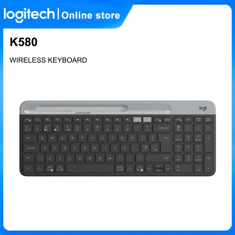 

Logitech K580 2.4G Wireless Ultra-Thin Office Keyboard Unifying Bluetooth Dual Mode Suitable Wireless Keyboard For Laptop PC