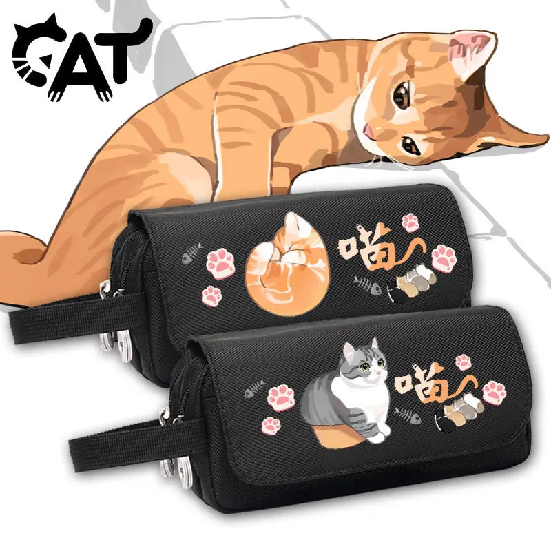 

Cartoon Kawaii Animal Pencil Bags Cat Student Supplies Stationary Box Pencils Case High Study Office Cute Sustationery Gifts