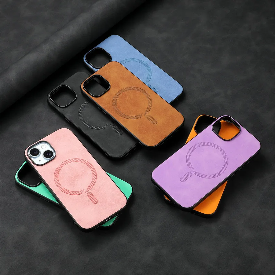 Роскошный чехол Find X7 Ultra 5G для OPPO Magsafe с беспроводной зарядкой кожаный на заднюю