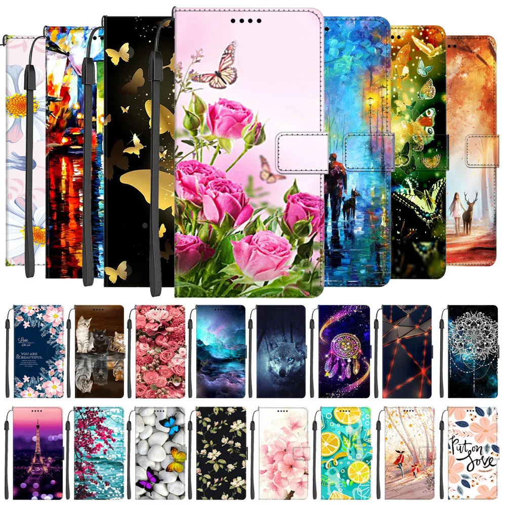 Кожаные магнитные Чехлы для OPPO A17 A17K бумажник откидной Чехол-книжка A5 A9 2020 чехлы