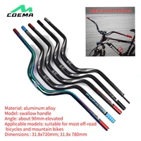 mountain bike swallow handlebar larger angle mtb handlebar aluminum alloy cycling handlebars bicycle riser bar 720780mm31 8mm