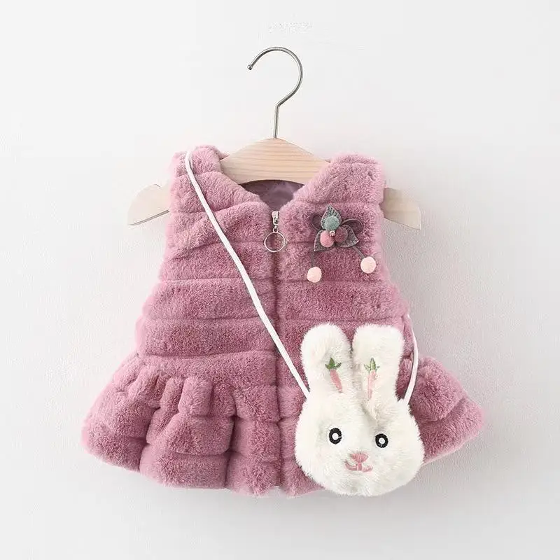 Зимний жилет для новорожденных девочек безрукавка с капюшоном меховой малышей