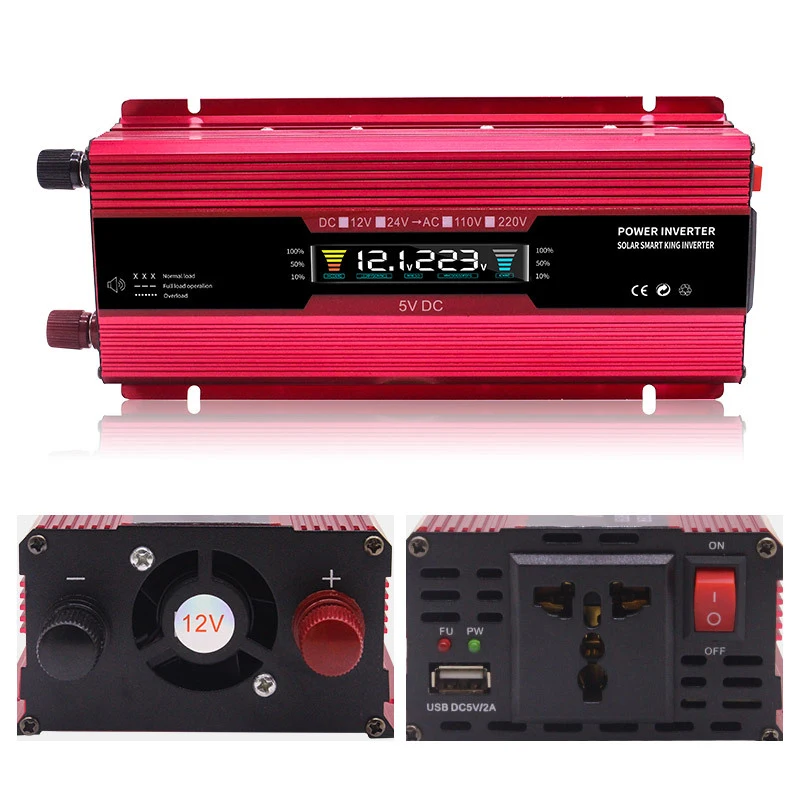 

20000W Power Inverter Car Inverter Solar Inverter DC12/24V to AC 220V Sine Wave Voltage Converter Adapter Multifunctional