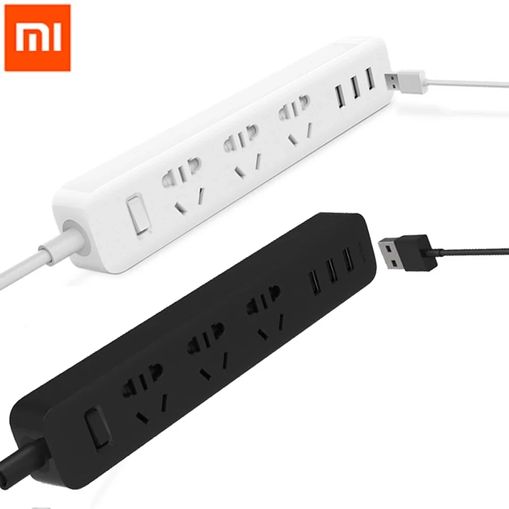 

Xiaomi Power Strip With 3 USB Extension Socket Plug 1.8m Multifunctional Fast Charging Power Strip 10A 250V 2500W