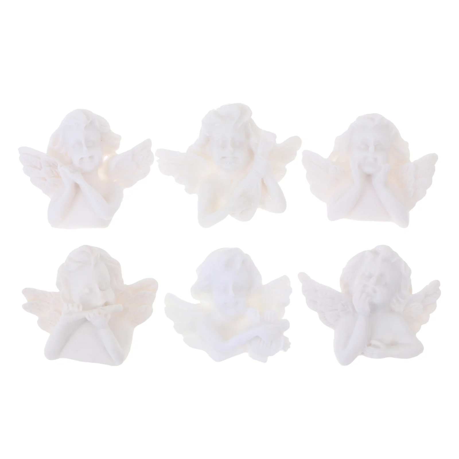 

60 Pcs Kids Decor Angel Resin Accessories Charm Ornament Decorate Charms White Craft Child