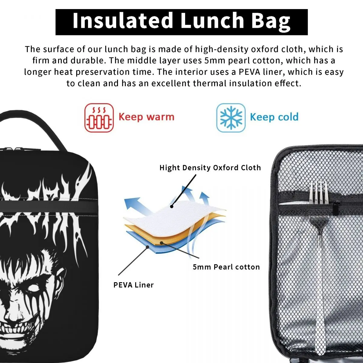 Термоизолированные сумки для обеда в стиле японского аниме Манга Harajuku