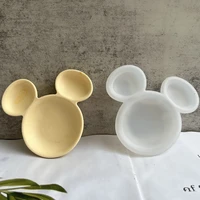 cute silicone mold diy coaster tray candy jewelry storage saucer drawing plate silicone mold home decoration plaster crafts