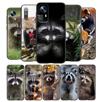 cute animal raccoon silicone cover for xiaomi mi 12 11i 11t 11 10i 10t 10 9 9t se lite pro ultra hypercharge phone case
