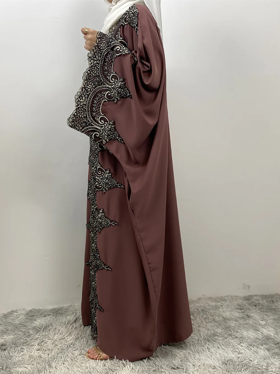 Одежда Рамадан мусульманский кафтан для женщин кимоно Турецкая мода абайя Дубай