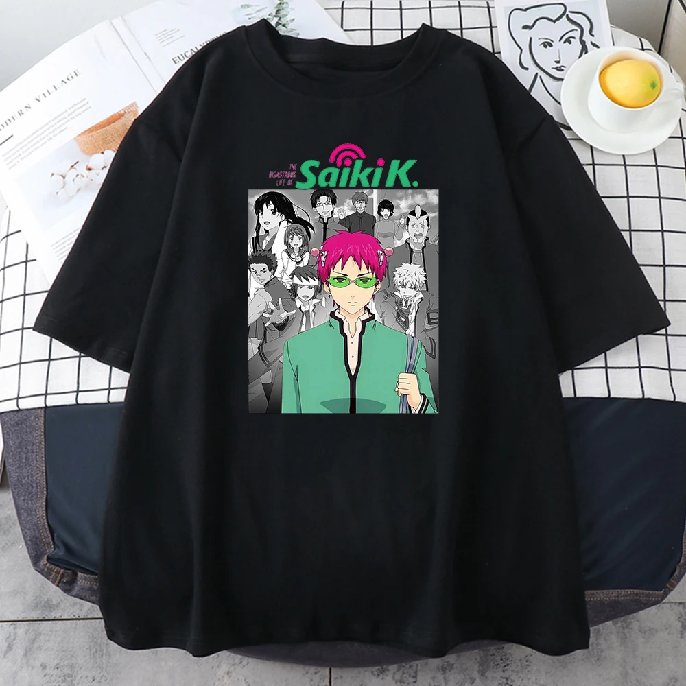 

Saiki K Print T Shirt Women Anime Harajuku Short Sleeve Breathable Tshirt street Casual Streetwear Tops Arrival O Neck Clothes