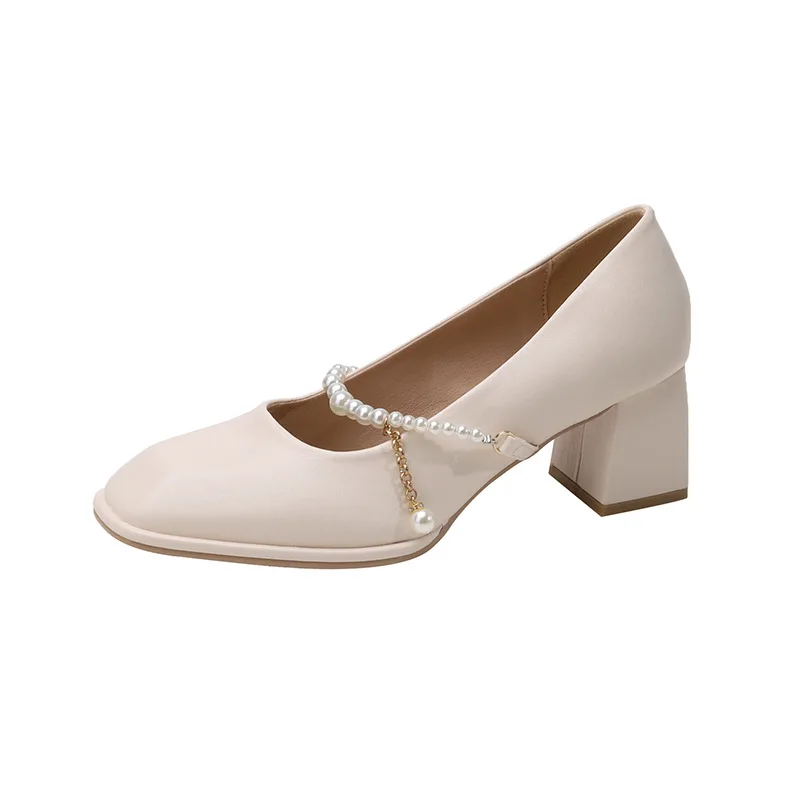 

Женские туфли мэри джейн кожаные Ретро туфли с квадратным носком на массивном каблуке женские туфли в стиле "Лолита"