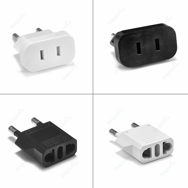 1pcs EU Plug Power Adapter Converter 4.0/4.8mm Travel Charger Power Socket Adapter USA to European AC Electrical Socket Charging