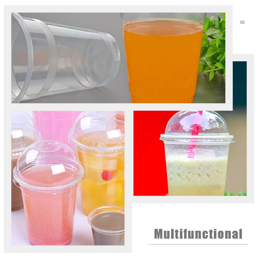 

50 Pcs Disposable Dessert Cups Tumbler Lid Beverage Packaging Cup Hydroflask Accessories Drink Cup Parfait Cup