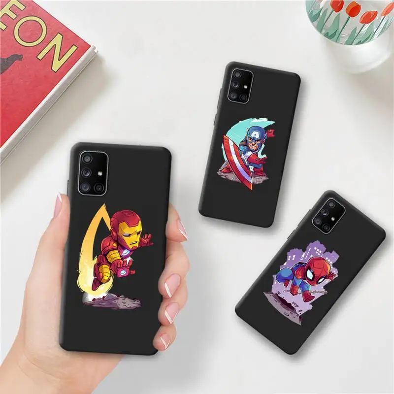 

Cartoon Marvel Spiderman Iron Man Phone Case For Samsung Galaxy A52 A21S A02S A12 A31 A81 A10 A30 A32 A50 A80 A71 A51 5G