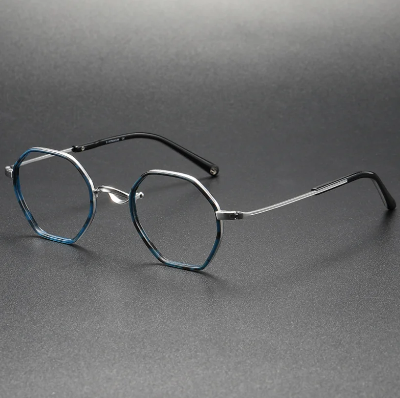 

Ультралегкие оптические очки для мужчин и женщин, Аксессуары для коррекции близорукости, из чистого титана, с защитой от царапин, в винтажном стиле