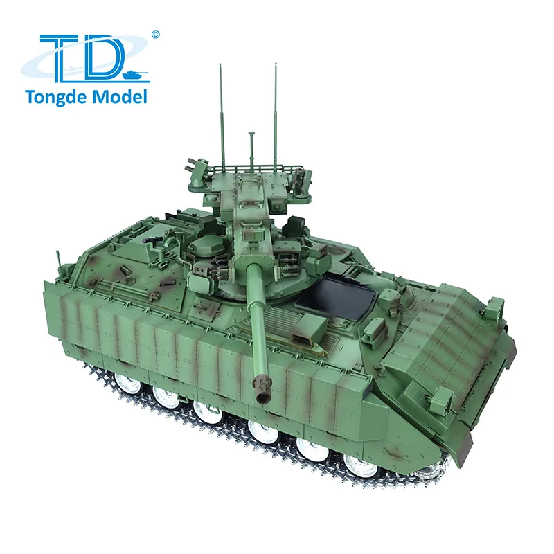 Фото Радиоуправляемый танк Tongde M2128 1/16, модель Bradley, с инфракрасным управлением, эффектом дыма и электрическим приводом, для сражений. №5