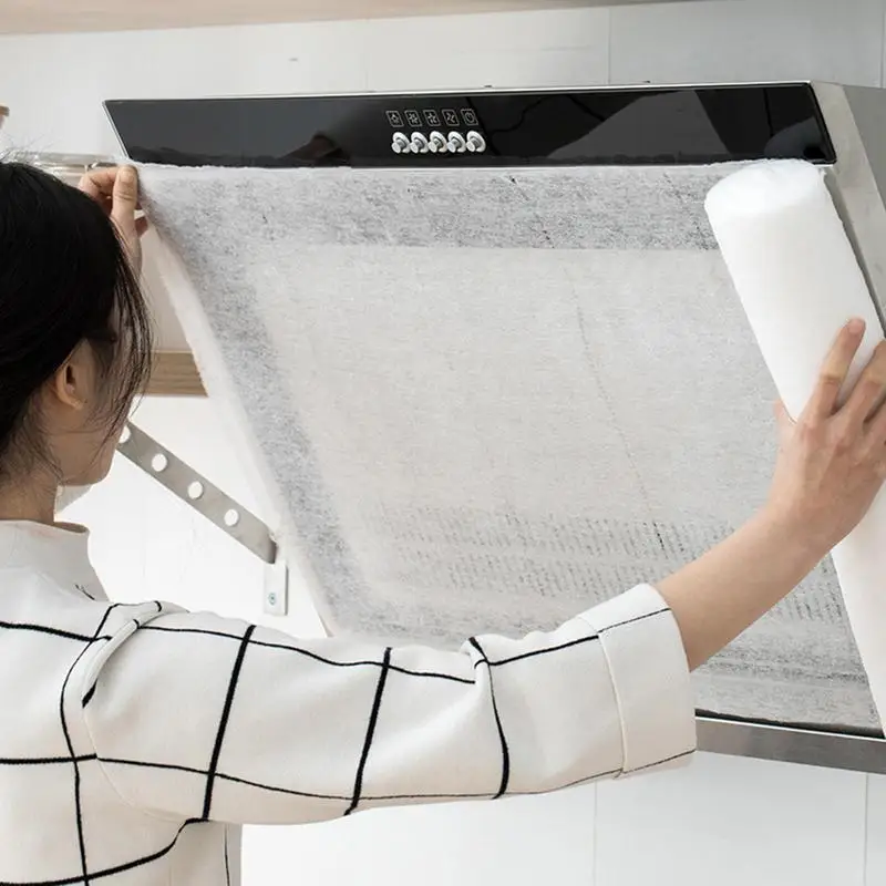 

10m Disposable Kitchen Hood Oil Filter Paper Range Hood Grease Anti Oil Cotton Filter Cooker Hood Extractor Fan Filter Non-woven