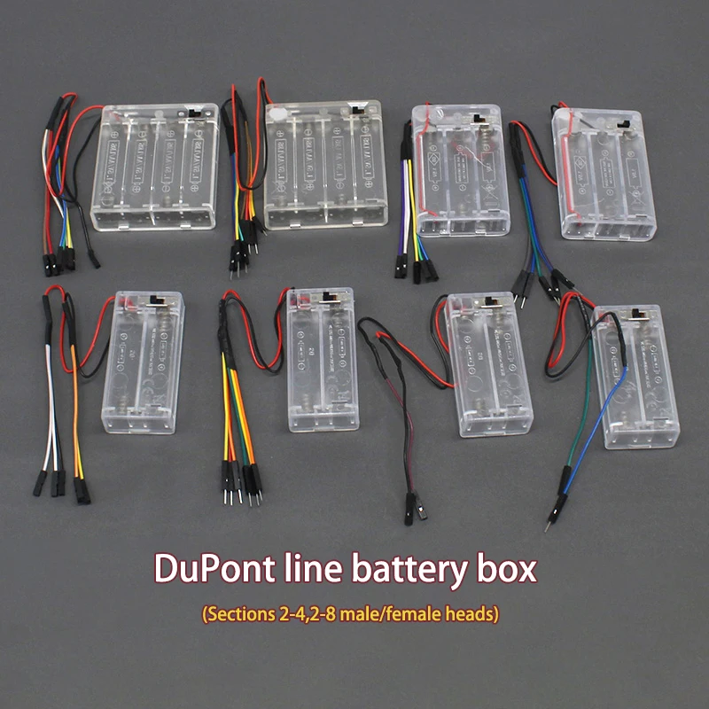 Фото DIY Circuit Power Различные провода Держатели батарей для 5-батарей типа АА для проектов производителя STEM Образование Электронный эксперимент №3