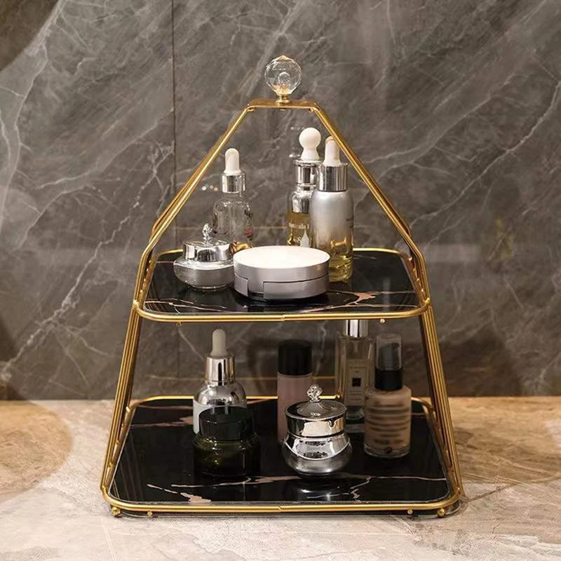 

Nordic Style Cosmetic Organizer Desktop Makeup Storage Rack Bathroom Countertop Shelf Lipstick Perfume Tray