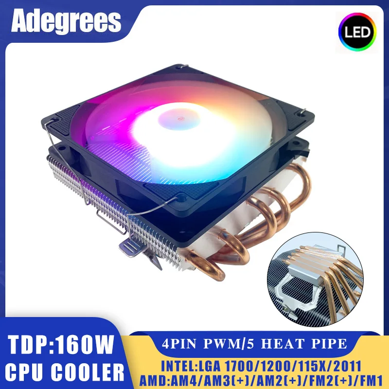 4pin Pwm Low Profile Pc Radiator For Intel Lga 1700 2011 1200 1156 X79 X99 Am3 Am4 120mm Cpu Fan