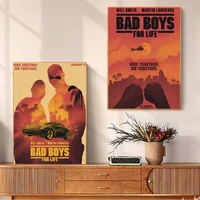 bad boys retro kraft paper poster kraft paper prints and posters stickers wall painting