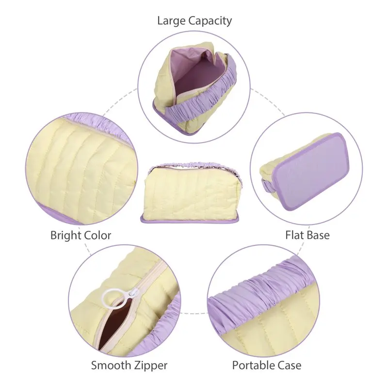 Large Portable Makeup Bag with Carrying Handle for Girls and Women, Travel Toiletry Zipper Bag for Bathroom Shower, Multifunctio