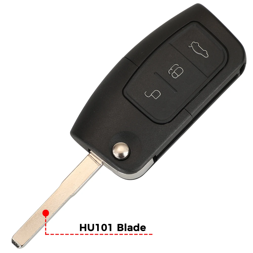 

Jingyuqin 10 шт./лот 3 кнопки Раскладной Автомобильный чехол для ключей дистанционный Fob чехол для Ford Focus Fiesta C Max Ka