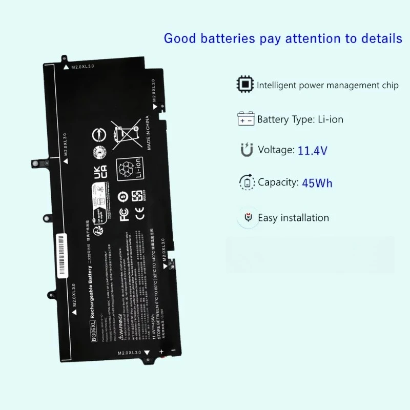 Фото Аккумулятор для ноутбука 11.4V BG06XL для HP EliteBook 1040 G3 (P4P90PT) серий HSTNN-IB6Z HSTNN-Q99C 804175-1B1 804175-181 804175-1C1 №2