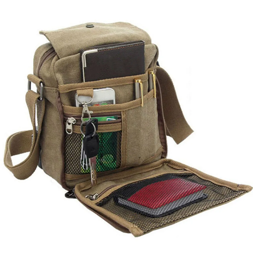

High Quality Men Canvas Bag Casual Travel Men's Crossbody Bag Luxury Men Messenger Bags