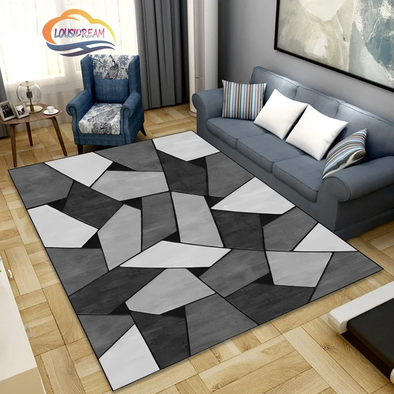 

Nordic carpet Geometry living room modern simple light luxury sofa tea table rug geometric home bedroom large area carpet