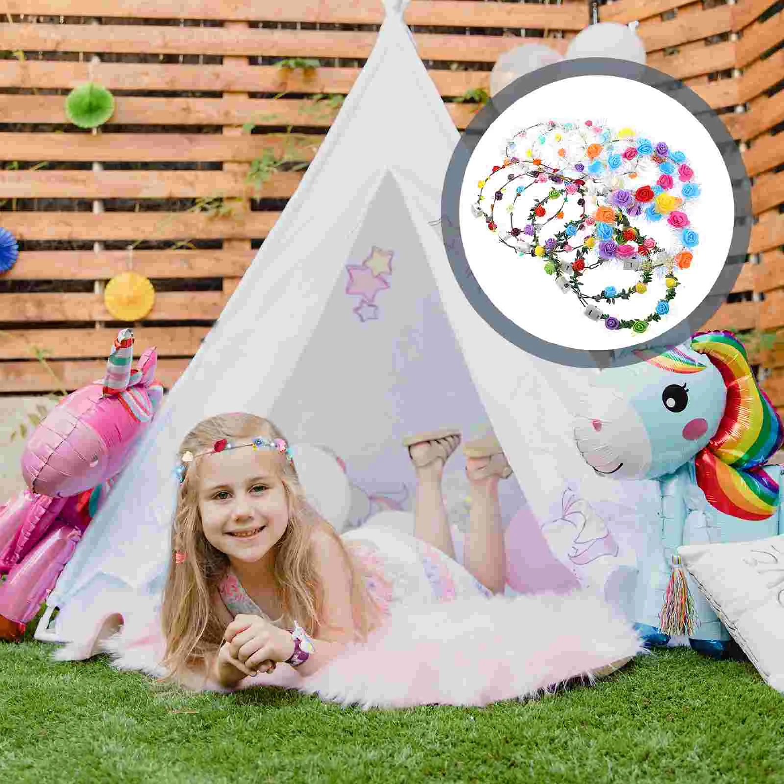 

12 шт. креативная светящаяся гирлянда, головные повязки, искусственные украшения, реквизит для вечеринки