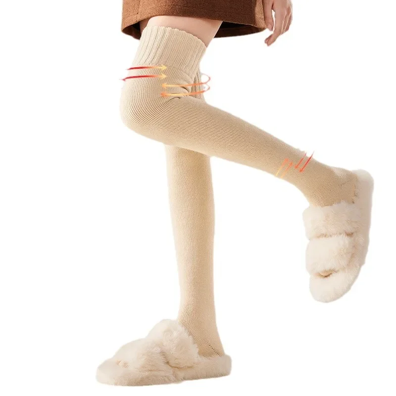 Женские осенне-зимние теплые толстые колготки защитные гольфы с высокой талией