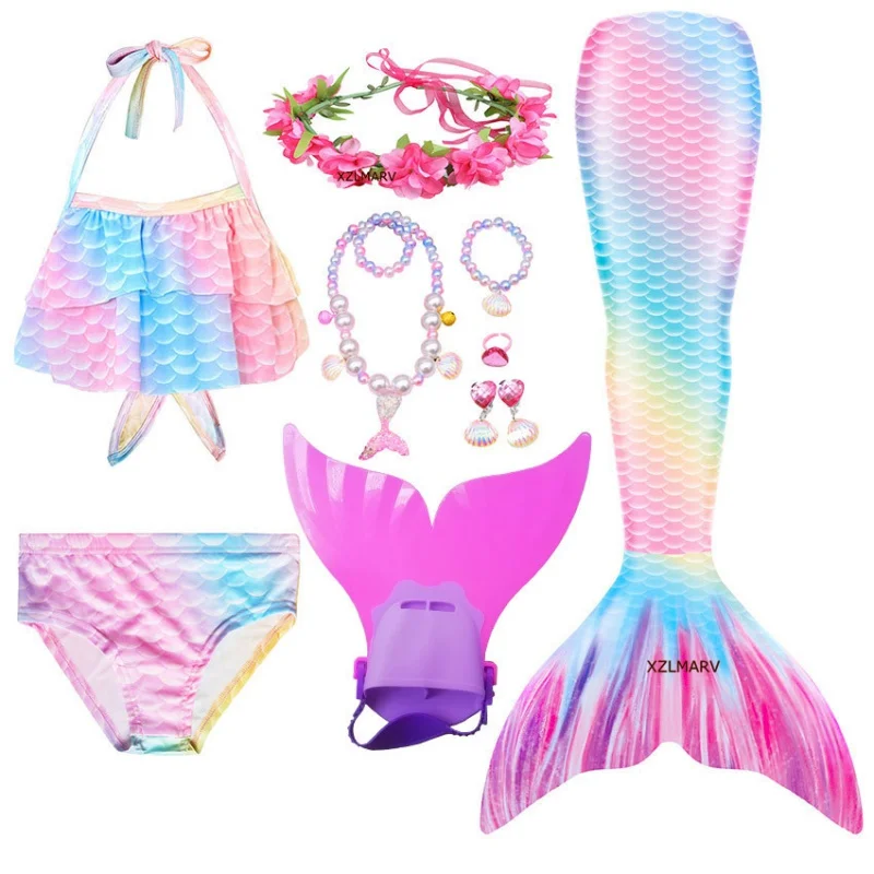 Детский костюм Русалочки купальный для косплея пляжная одежда отдыха Детские
