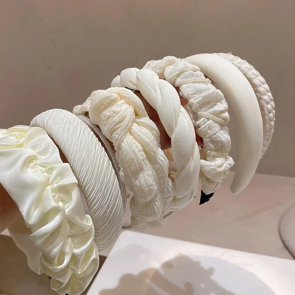 

2022 Women Fashion Hairband Cloth Solid Color Headband For Women Fashion Bowknot Hairband Handmade Hair Hoop Hair Accessories