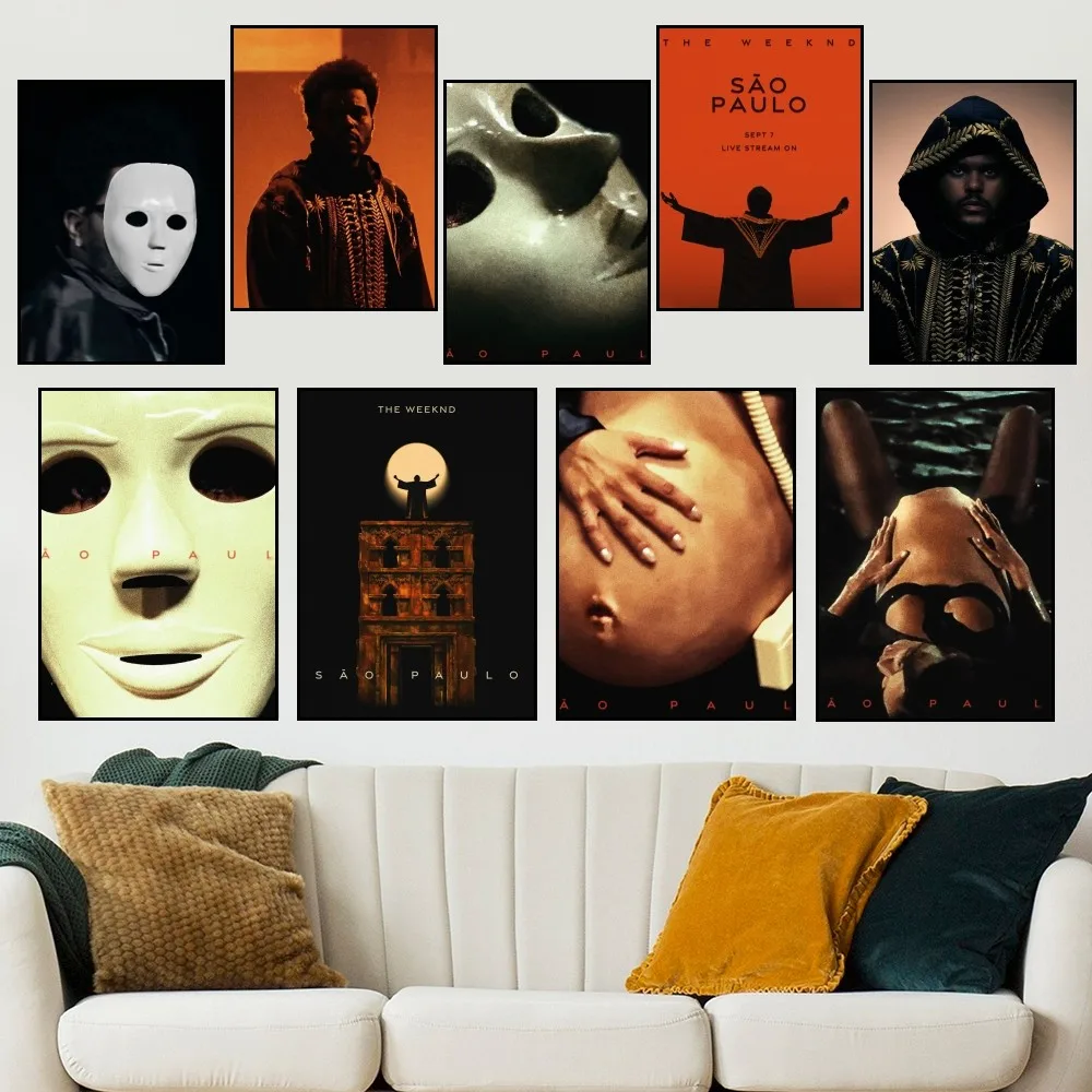 Певица The Weeknd Sao Paulo постер домашние принты украшения стены гостиная живопись
