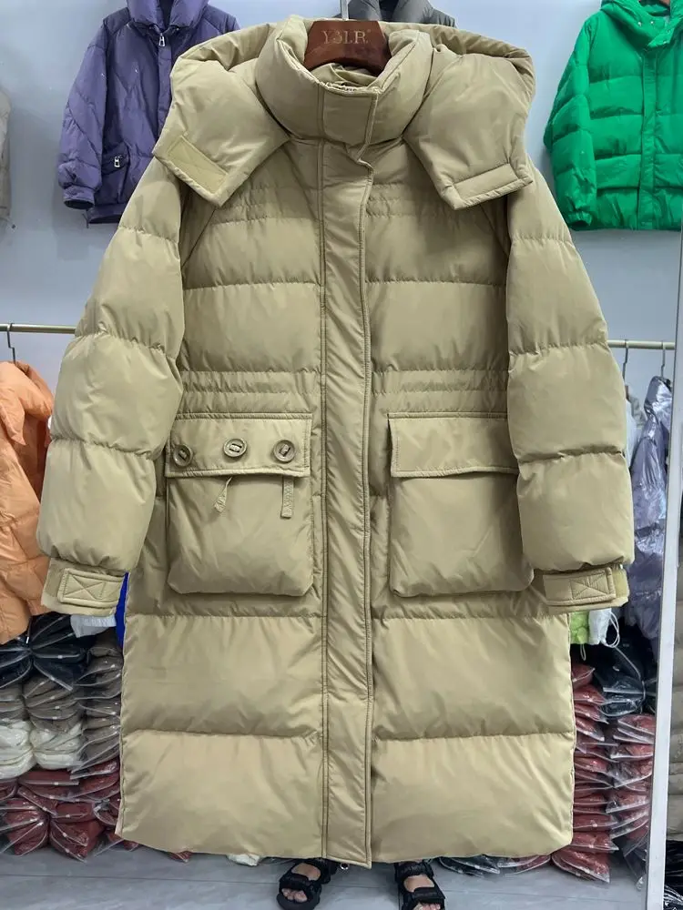 

Women Long Down Jacket New Casual Style White Duck Down Jackets Autumn Winter Coats And Parkas Female Outwear