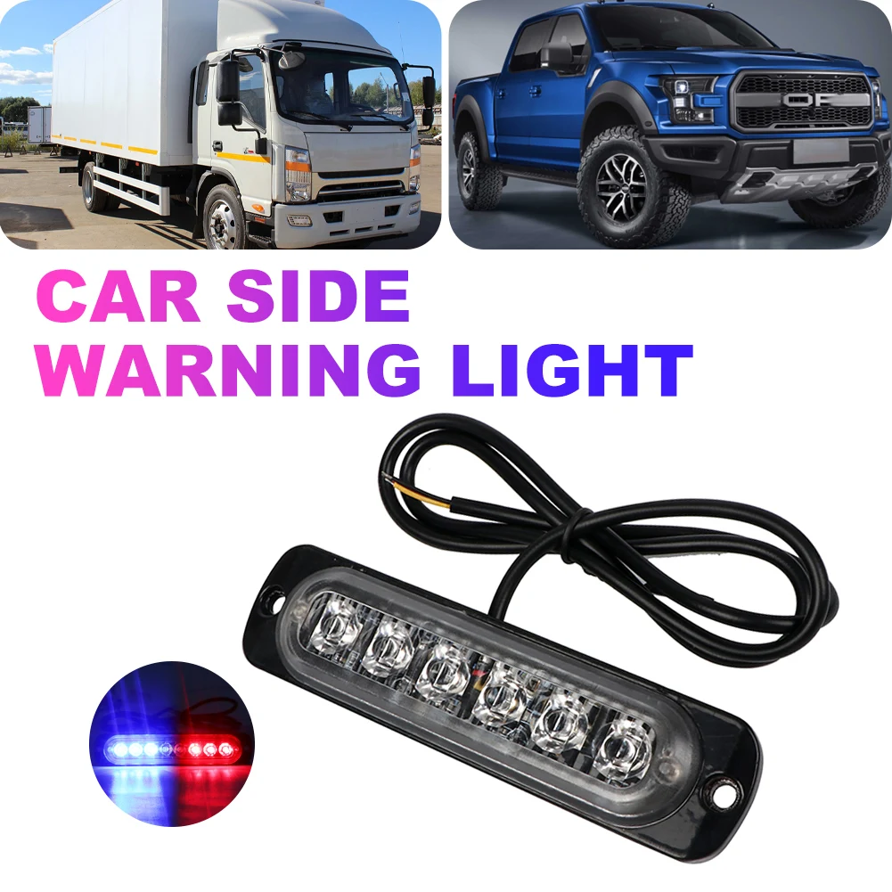 

New 6 LED Car Strobe Warning Light Grill Flashing Breakdown Emergency Light For 12V 18W Truck Trailer Police Beacon Lamp Signal