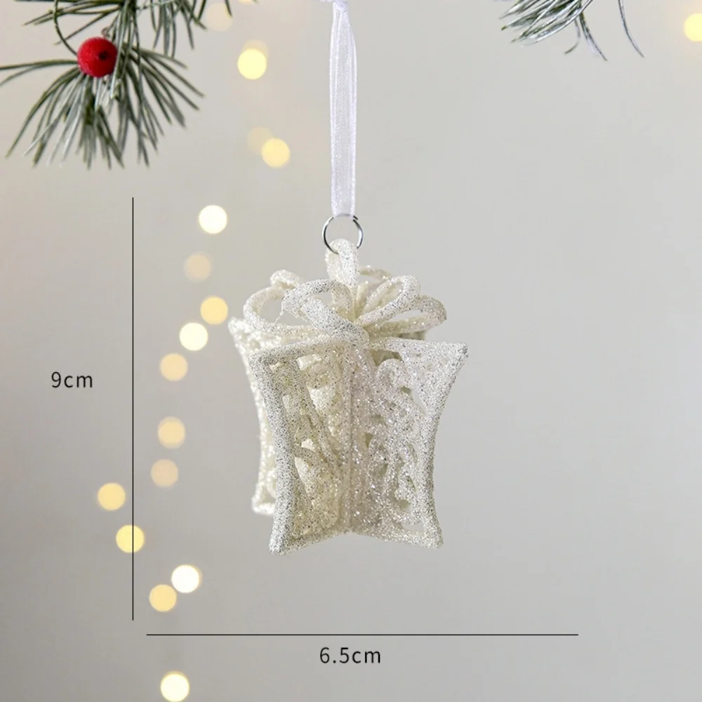 Украшения для рождественской елки белые подвесные елочные украшения сверкающие