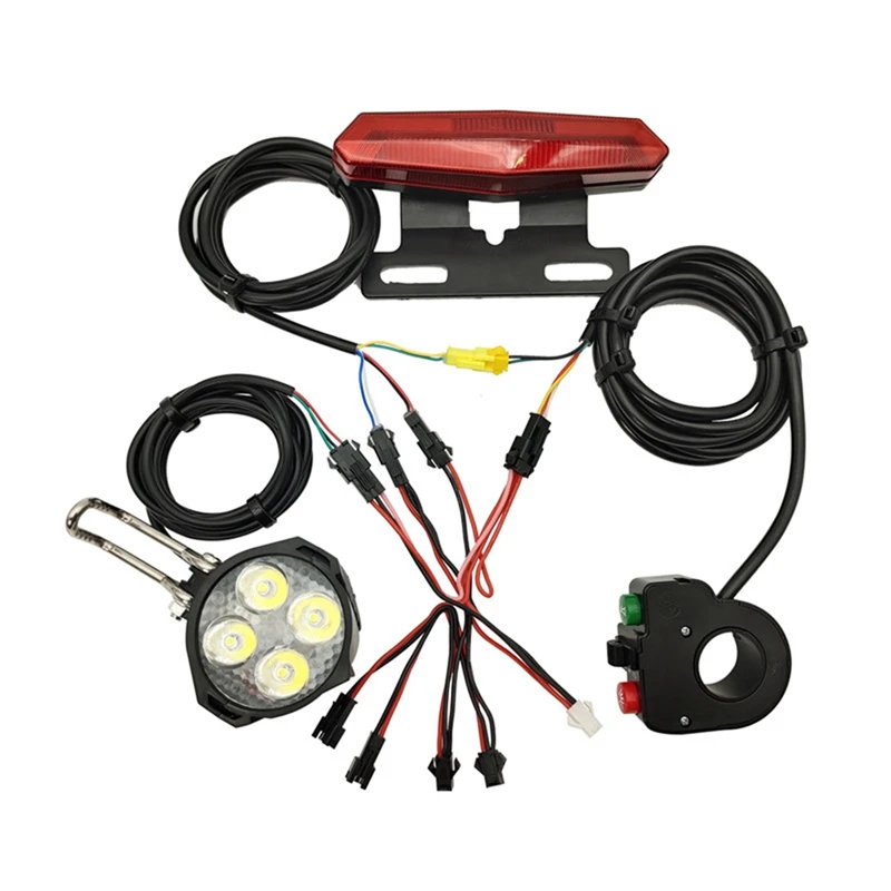 

Hot AD-Electric Latest 24V/36V/48V/60V Headlight Front Tail Rear Warning Lights LED Night Spotlight Cycling Ebike Part