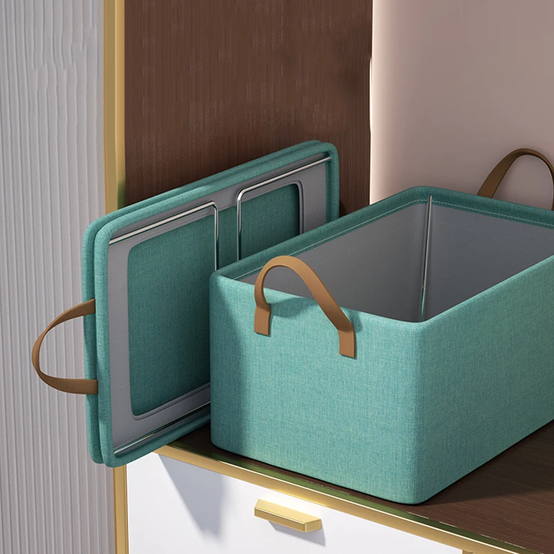 Ящик для хранения одежды складной органайзер свитеров брюк шкафы со стальной