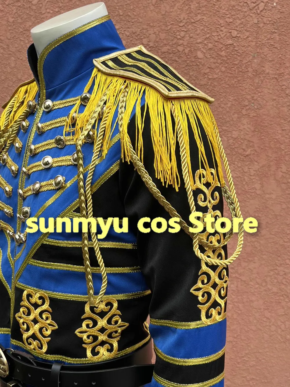 Костюм для косплея Ohsama Sentai King Ohger Ohkuwagata голубое пальто Rakuresu Hasuti