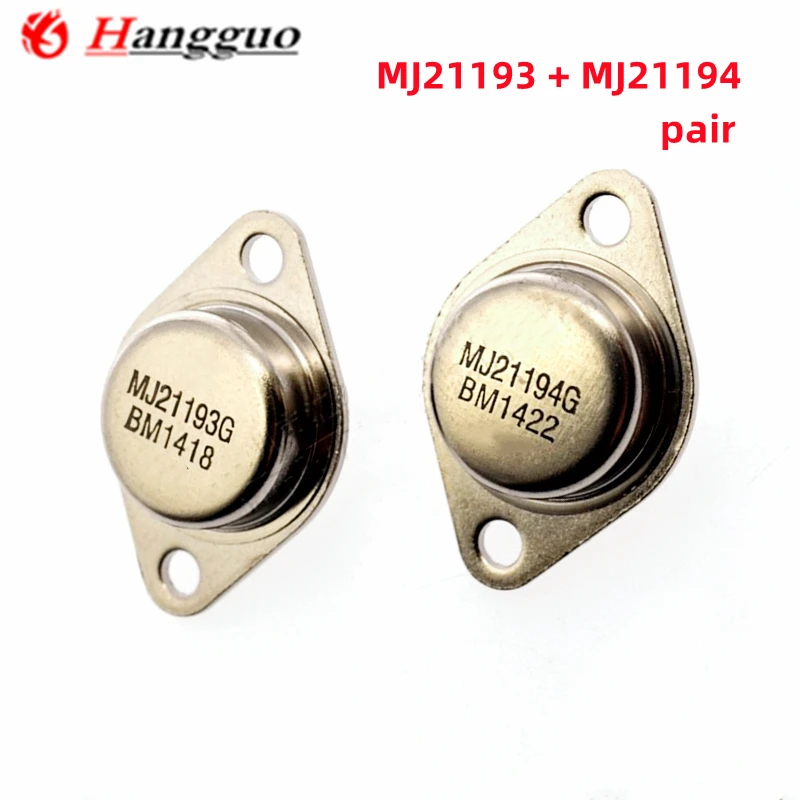 

4pcs=2pair 10pcs=5pair Oiginal MJ21193G MJ21194G MJ21193 MJ21194 TO-3 gold sealed audio power amplifier