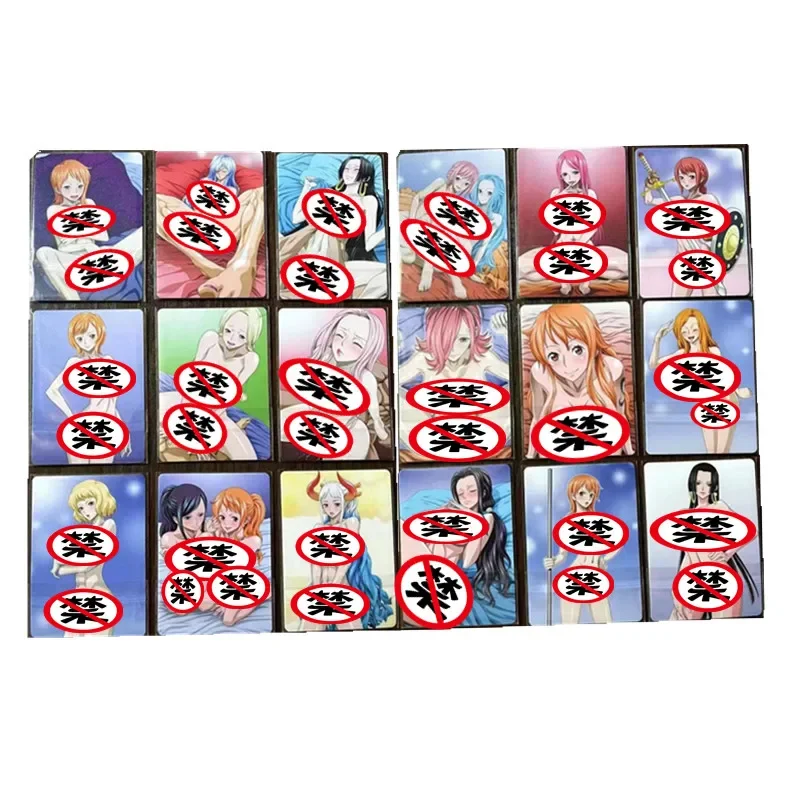 

18 pcs/set Anime One Piece Nami Yamato and Robin Hood Cook Sexy Nude Cards Hobbies Gifts Classic Games Collectible Toy Cards