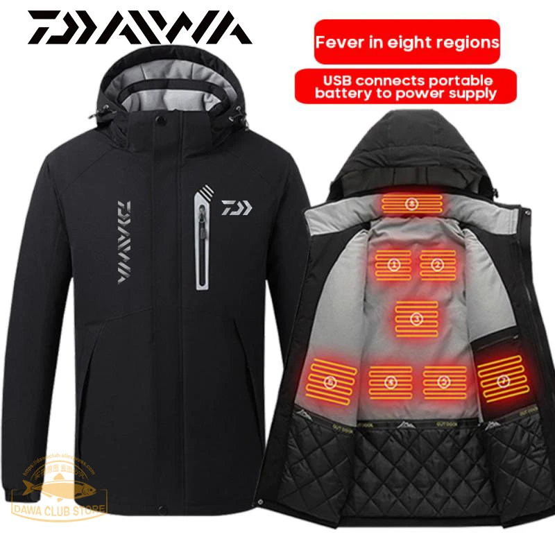 

Smart Heated Jacket Outdoor Warm Washable Fishing Heating Jacket Winter Clothes Camping Hiking Warm Hunting Sport Jacket