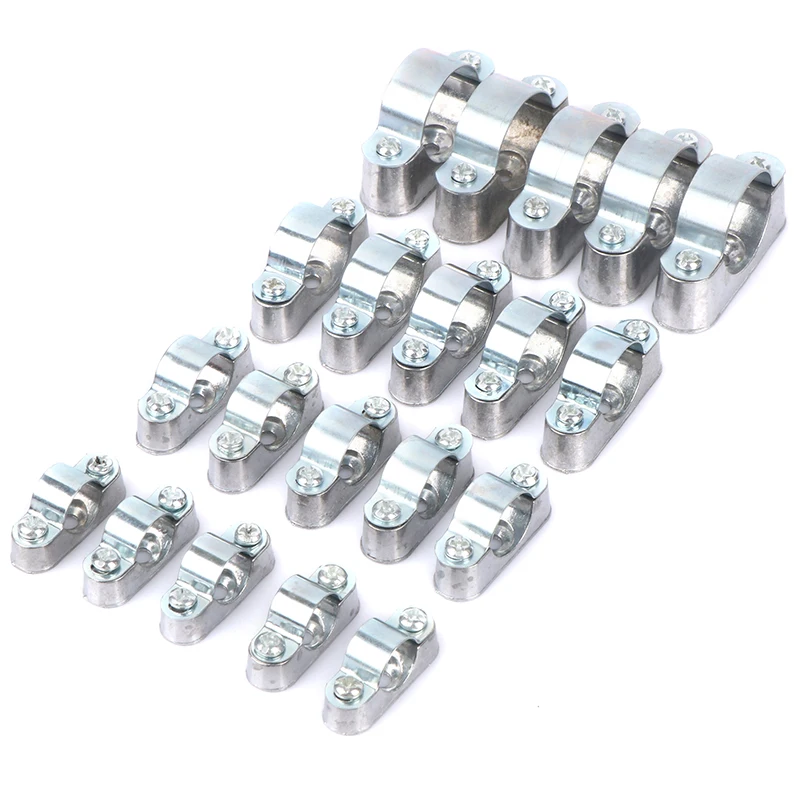 

5Pcs Aluminum Alloy Pipe Clamp With Screw From The Wall Yards Away From The Wall Of The Card Saddle Card Home Hardware Tools