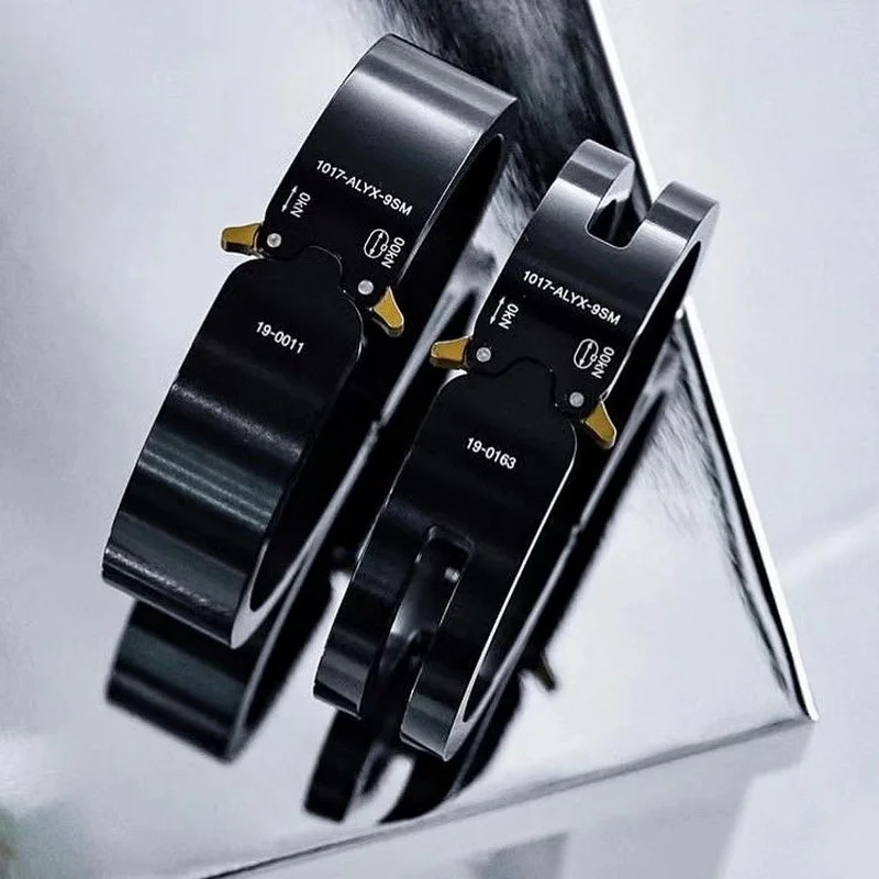 

Новинка 2021, браслет Alyx из титанового сплава 1:1, Высококачественная версия, мужские и женские браслеты-манжеты ALYX 1017, ALYX 9SM 19-0007