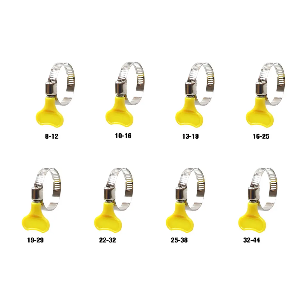 

100 шт. хомуты для домашних шлангов, регулируемые зажимы для садовых трубок